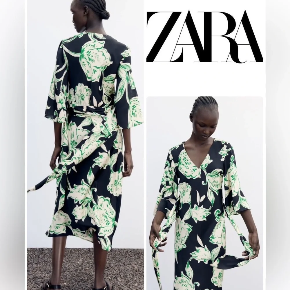 Zara Printed Floral Midi Dress 3003/198